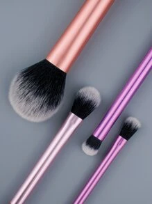 4支/套多色火焰造型化妆刷，适用于散粉、粉底、眼影和遮瑕膏，便携式化妆工具，化妆刷套装，化妆刷套装，化妆刷套装，全套化妆工具，化妆刷套装，化妆刷套装，化妆礼盒套装