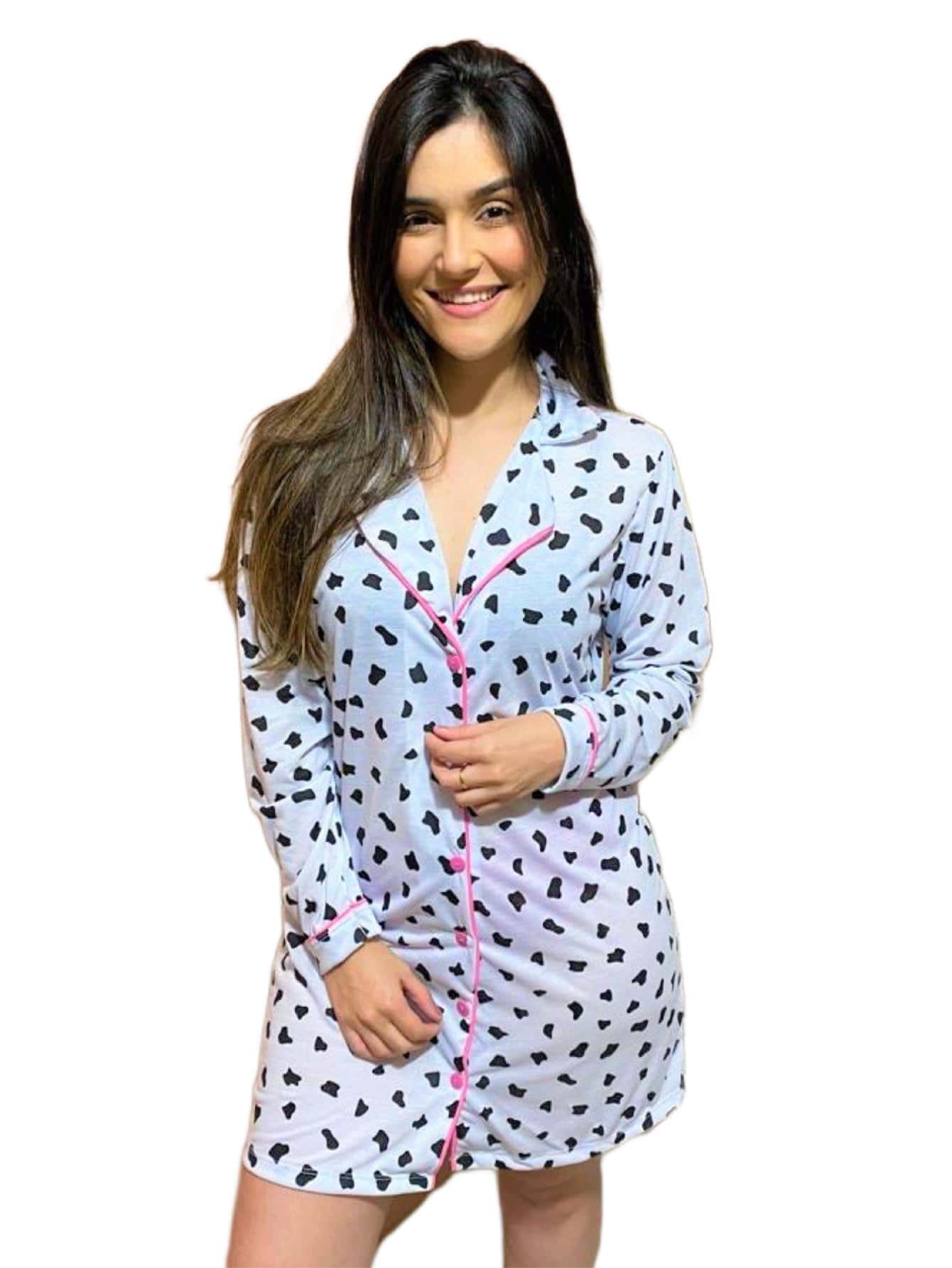 Women Nightgowns & Sleepshirts - 白色 - 查看 1