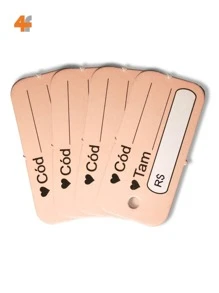 500 Peças Etiqueta Mini Tag Para Roupas Tam. 2 x 4 Cm - Champanhe - Visão 4