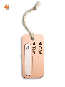 500 Peças Etiqueta Mini Tag Para Roupas Tam. 2 x 4 Cm - Champanhe - Visão 5