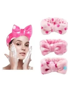 Kit Skin Care 2 Em 1 Limpeza Facial Escova de Limpeza Mais Faixa De Cabelo Laços Cores Sortidas - Multicolorido - Visão 8