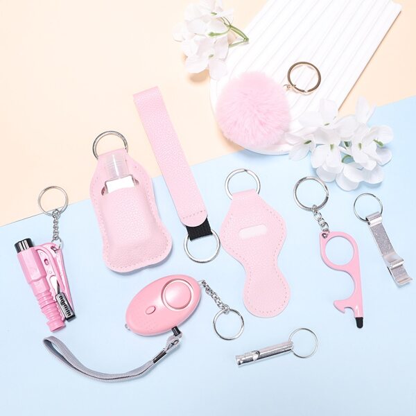 Self Defense Keychain Set For Women Safety Keychain Full Set With