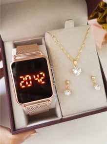 Women's Watch Sets - 玫瑰金 - 查看 1