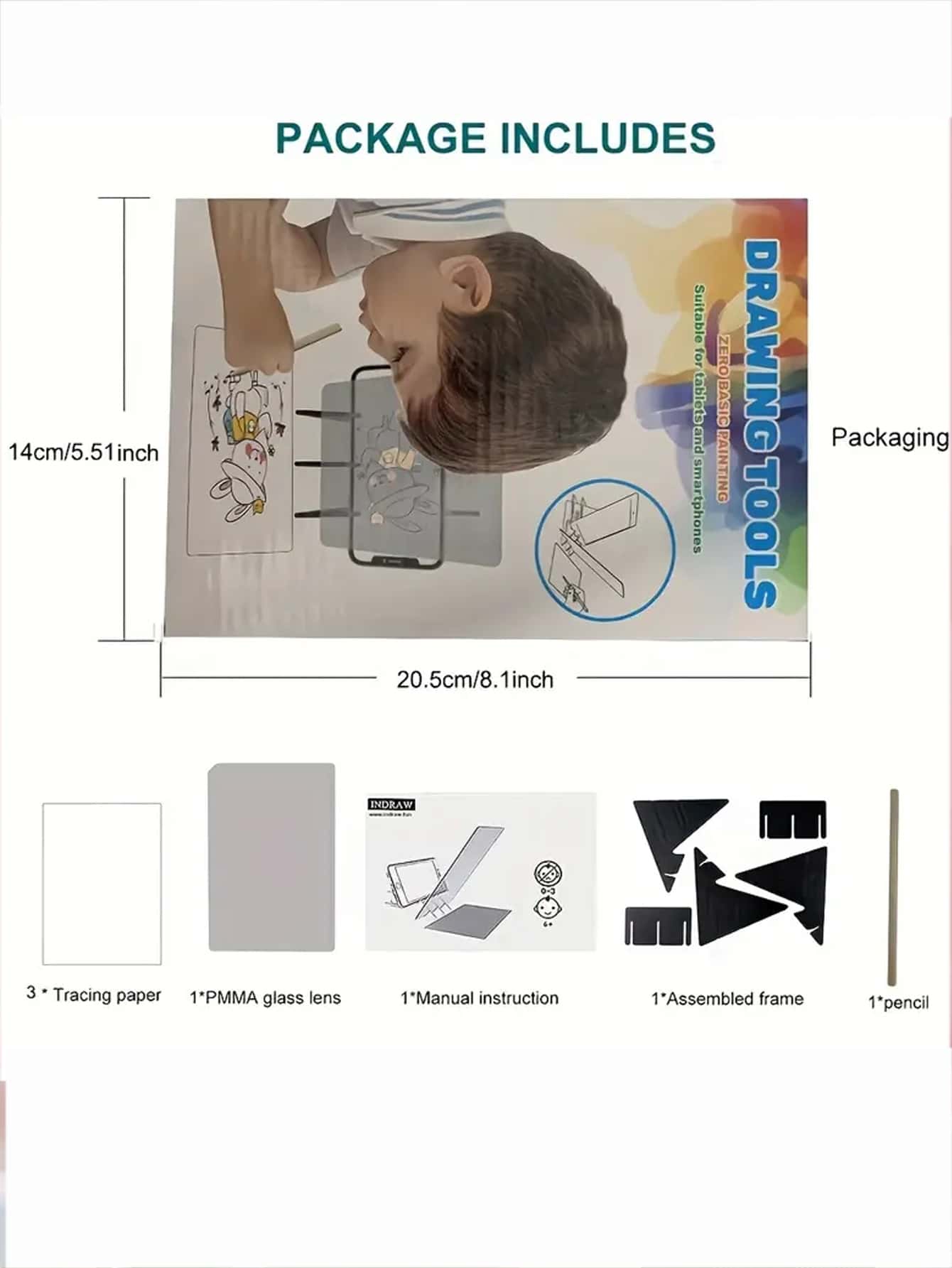 1pc Optical Clear Drawing Board Designed For Children, Beginners And