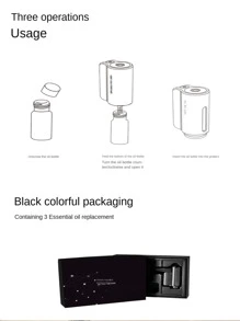 1入組可充電10ml智能汽車香薰機,具有超聲波霧化和自動開關功能,汽車空氣出風口芳香劑擴散器m80（不包括精油） - 智能車載香薰機+1瓶精油 - 查看 12