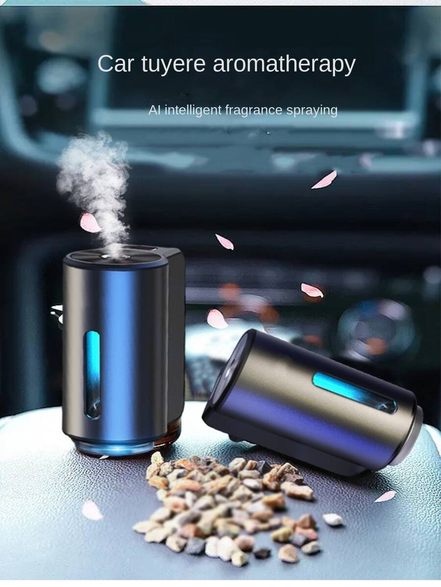 1入組可充電10ml智能汽車香薰機,具有超聲波霧化和自動開關功能,汽車空氣出風口芳香劑擴散器m80（不包括精油）