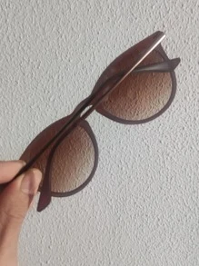 男士夏日時尚太陽眼鏡，適用於戶外遮陽防曬，是送好友的完美禮物，復古款式 - 鏽棕色 - 查看 3