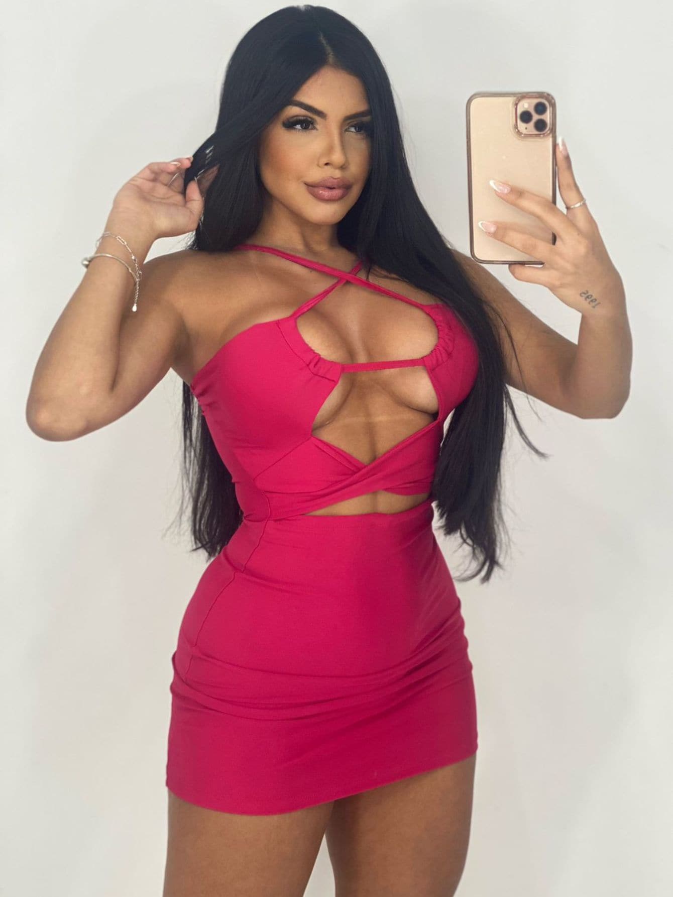 Women Dresses - Màu Hồng Tươi - Xem 1