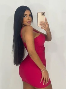 Women Dresses - Màu Hồng Tươi - Xem 2