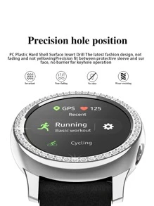 鋼化膜屏幕保護膜兼容三星 Galaxy Watch 5/440mm智能手錶 - 銀色 - 查看 4