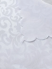 Bleached Double Crochet Tablecloth - White - View 3