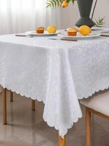 Bleached Double Crochet Tablecloth - White - View 4