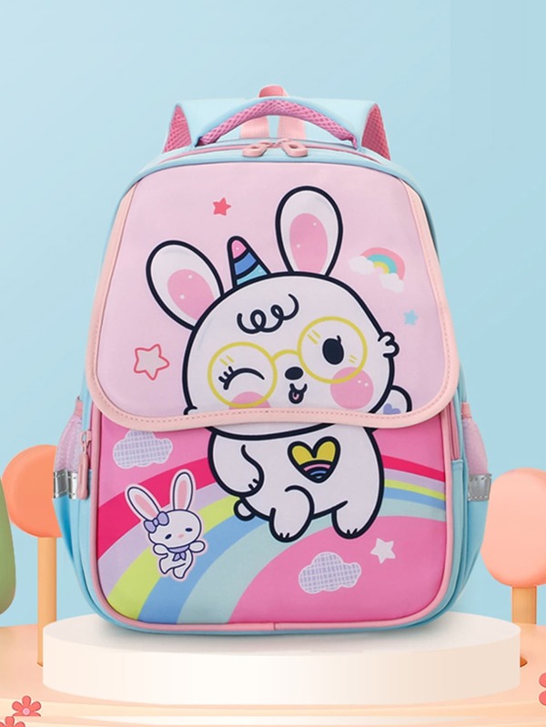 Mochila ligera para niños y niñas de escuela primaria de 1er y 2do grado, con diseño de dibujos animados, ergonómica y antideslizante para evitar la fatiga