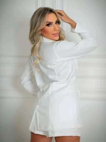 Women Blazers - 白色 - 查看 2