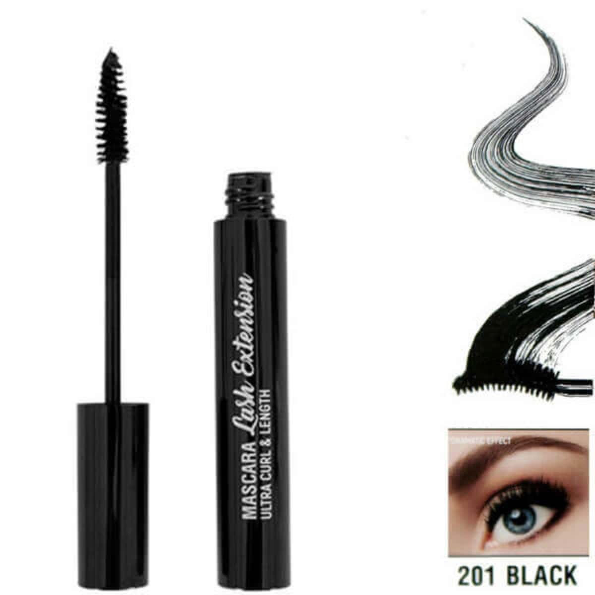 Máscara Pestañas Maquillaje Lash Extension - Negro - Ver 1