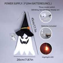 万圣节创意鬼屋场景恐怖氛围布置 LED灯鬼巫师家居花园装饰灯万圣节装饰圣诞节装饰感恩节婚礼家居装饰家居装饰秋季装饰生日装饰礼品派对用品室内室外花园节日装饰墙面装饰万圣节挂饰 - 彩色 - 查看 5