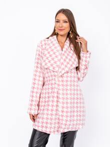 Women Faux Fur Coats - 淺粉色 - 查看 2