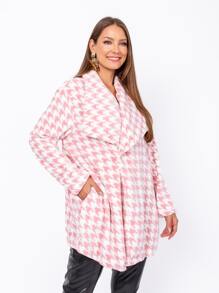 Women Faux Fur Coats - 淺粉色 - 查看 4