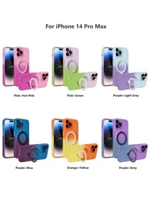 Magnetic Phone Case With Ring Holder - deep purple gray - View 8