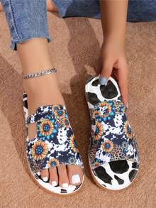 Quý cô Đúng mốt Dép đi trong nhà Hoa In Xu hướng: Cắt giảm Trượt - Nhiều màu - Xem 5