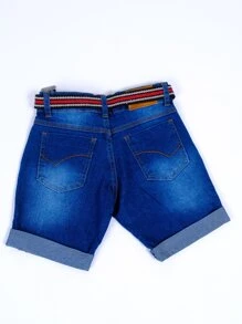 Young Boys Denim Shorts - Xanh đậm - Xem 2