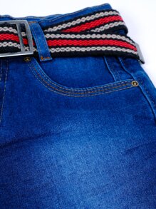 Young Boys Denim Shorts - Xanh đậm - Xem 6