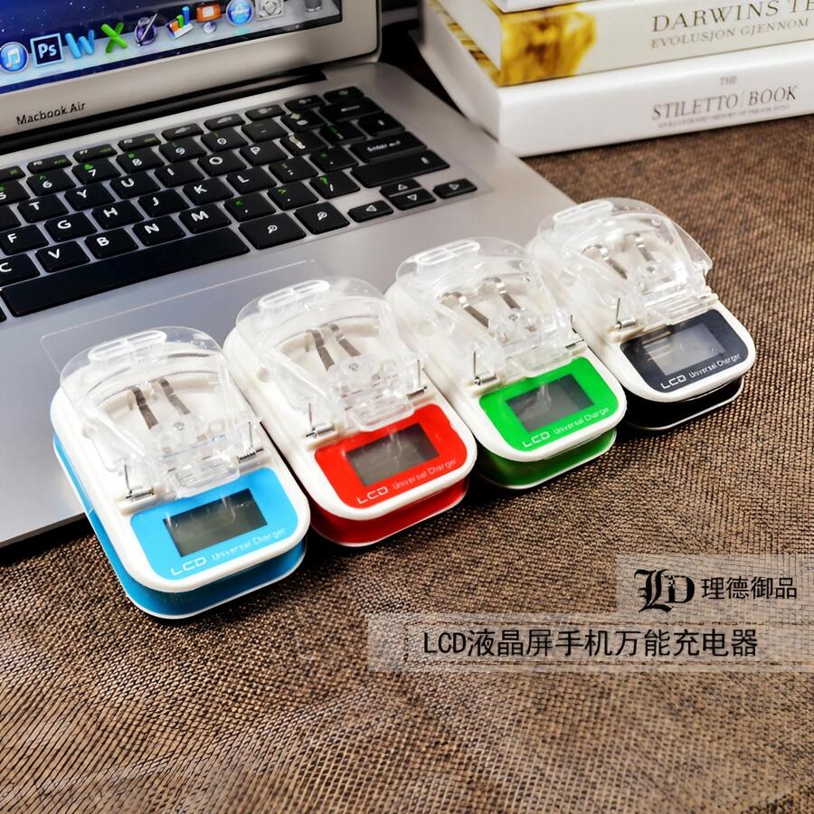 CARGADOR UNIVERSAL DE BATERIAS PARA CELULAR CON PANTALLA INDICADORA COLORES AL AZAR - Multicolor - Ver 1