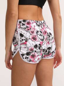 Women Shorts - 白色 - 查看 2