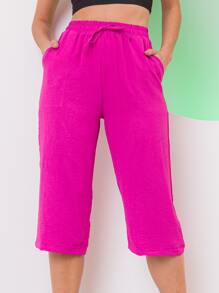Women Pants - 玫瑰紅 - 查看 2