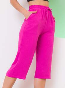 Women Pants - 玫瑰紅 - 查看 3