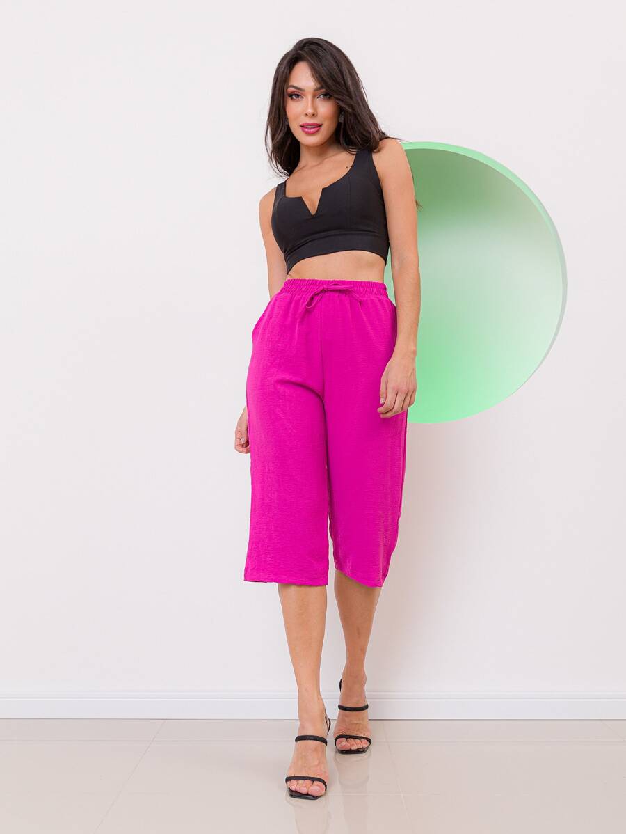 Women Pants - 玫瑰紅 - 查看 1