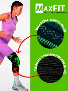 MAXFIT SPORTS Rodillera de compresión con cinta ajustable/ MAXFIT Modelo HX939 - Verde - Ver 1