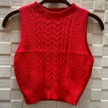 Women Knit Tops - Hồng - Xem 2