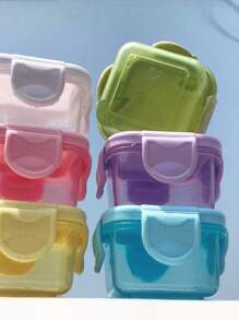 4 Piezas de mini topper cuadro hermetico apilable color alazar - Multicolor - Ver 1