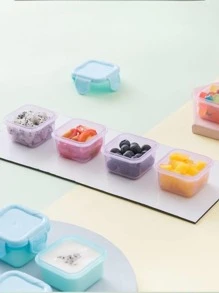 4 Piezas de mini topper cuadro hermetico apilable color alazar - Multicolor - Ver 5