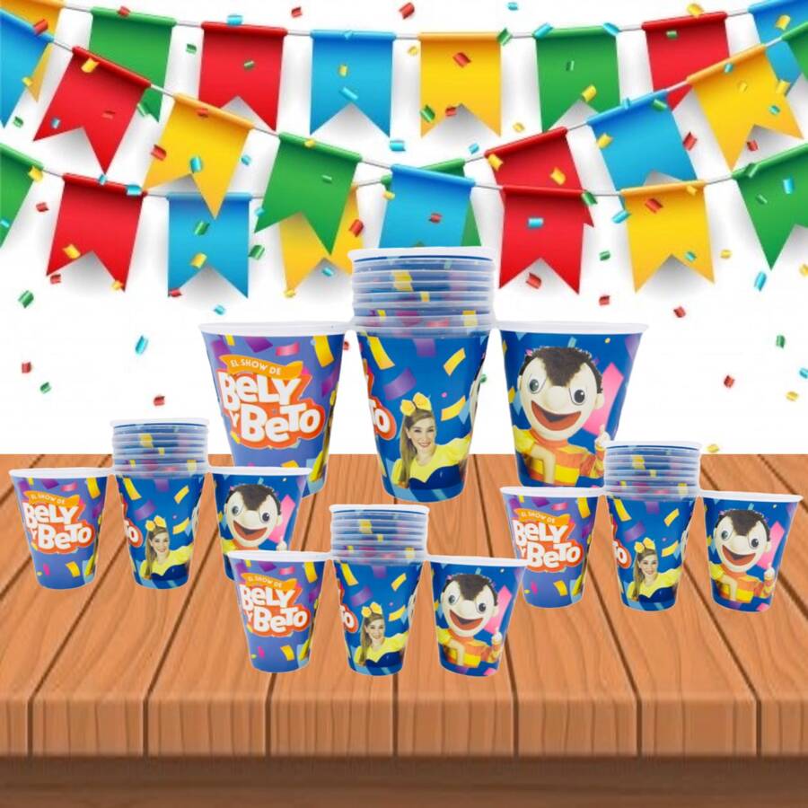 40 Bely And Beto Character Cups Disposable Drink Container Cups Disposable Party Decoration Item - Black - View 1