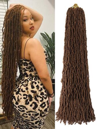 6 paquetes de pelo de ganchillo sintético para mujer, pelo sintético de ganchillo natural