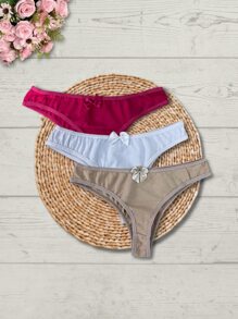 Women Thongs - 駝色 - 查看 2