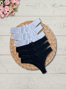 Women Thongs - Đen và trắng - Xem 2