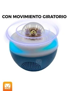 Bocina Giratoria Bluetooth Luz led Entrada TF/USB Cable de carga - Verde - Ver 2