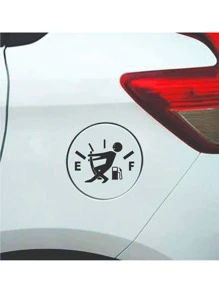 Vmingo Calcomania Tapa Hombre Deteniendo Gasolina Vinil Auto Sticker Tanque Pegatina Personalizada Divertida Tanque Combustible Decoración Coche Camioneta Creativa Resistente Pegatina Cubierta Tanque Gasolina Vmingo Mexico - Negro - Ver 3