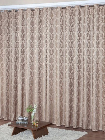 Cortina Jacquard 3.00m x 2.80m Semi Blackout Para Sala e Quarto
