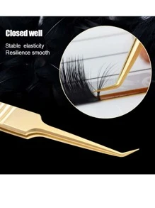 Pinzas para extensiones de pestañas nagaraaku n07 volumen y megavolumen - Dorado - Ver 2