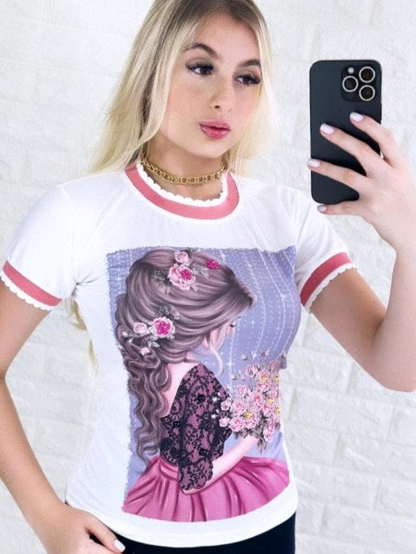 TSHIRT BABYLLOK decorada PRINCESA BUQUET