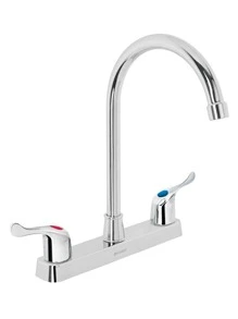 8" High Neck Plastic Sink Mixer, Lever 48194 - 銀色 - 查看 1