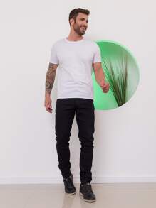 Calça Super Skinny Preta Masculina Denim Direto Da Fabrica-Envio Imediato - Preto - Visão 4