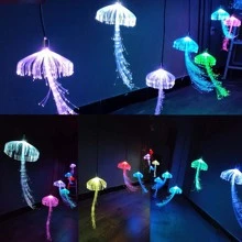 Fiber Optic Jellyfish Lamp - White - View 1