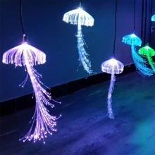 Fiber Optic Jellyfish Lamp - White - View 2