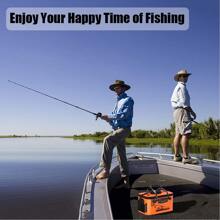 30-50cm Orange Square Fishing Bucket With Collapsible & Multifunctional Design, Outdoor Fishing Bag - Orange - View 7