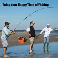 30-50cm Orange Square Fishing Bucket With Collapsible & Multifunctional Design, Outdoor Fishing Bag - Orange - View 5
